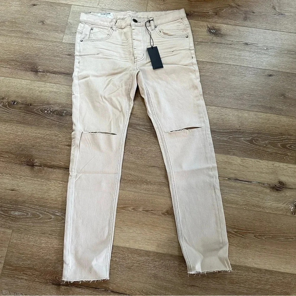 NWT Man x One Teaspoon Mr. Blues Light Stone Cut Off Button Fly Jeans Size 32L - Picture 2 of 10